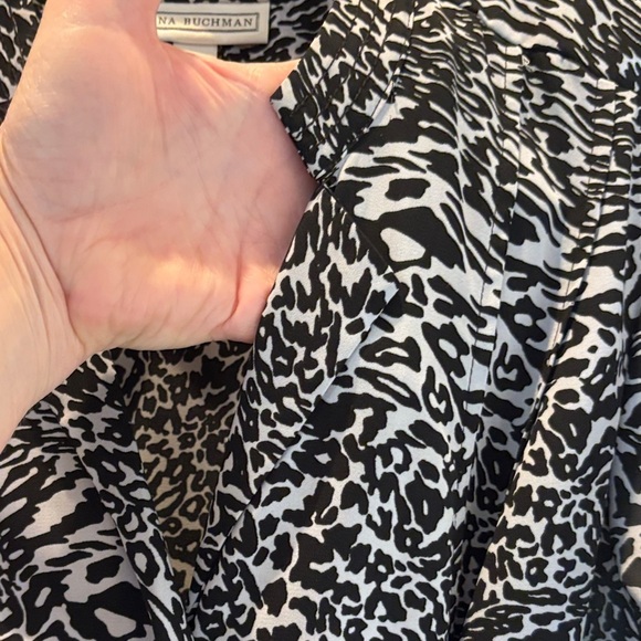 Dana Buchman Black and Grey Midi Dress With Pockets - Picture 8 of 8